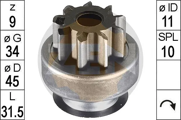 Roda-livre do motor de arranco ZN1816 ERA