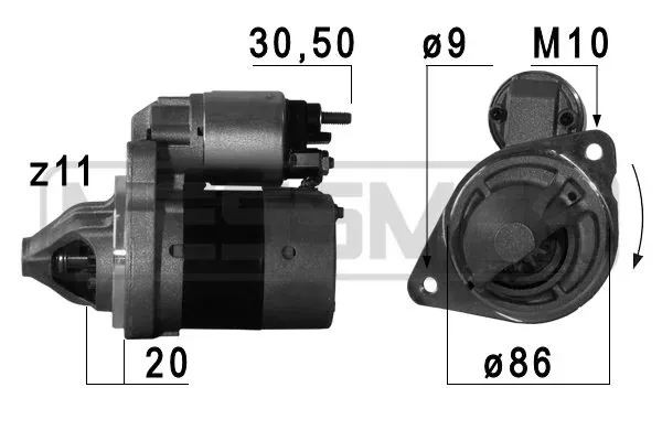 Motor de arranco 220689 ERA