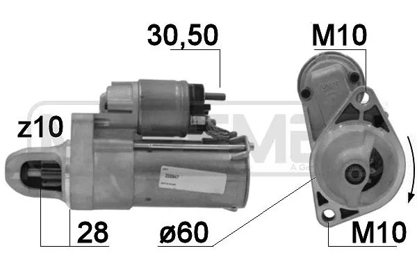 Motor de arranco 220947 ERA