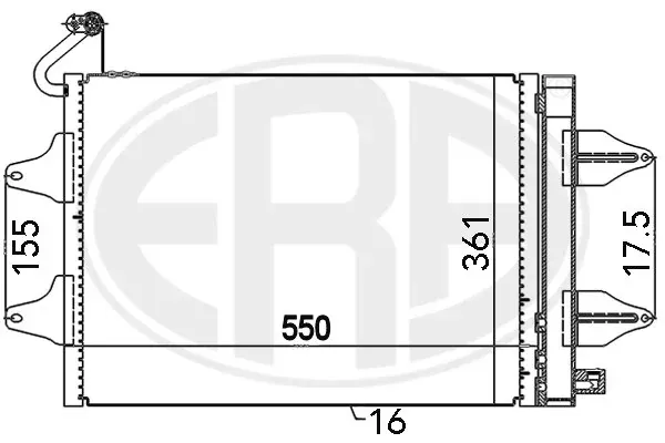 Radiador de aparelho de ar condicionado Skoda Fabia 1 6Y5