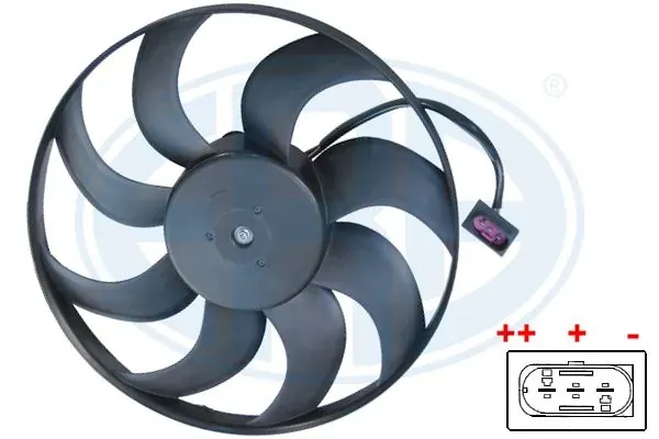 Ventilador elétrico de esfriamento montado (motor + roda de aletas) 352063 ERA