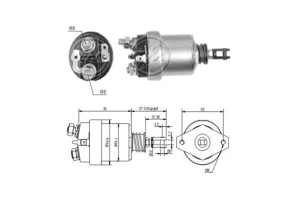 Relê retrator do motor de arranco ZM567 ERA