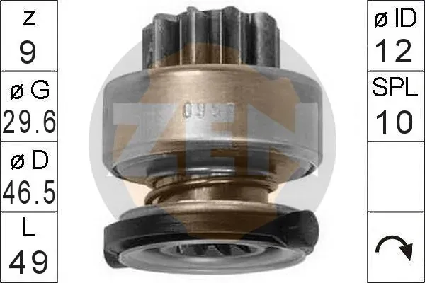 Roda-livre do motor de arranco ZN0997 ERA