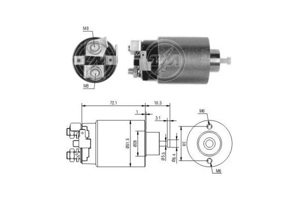 ZM698 ERA relê retrator do motor de arranco