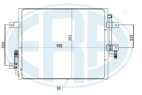 Radiador de aparelho de ar condicionado Fiat Palio 178DX