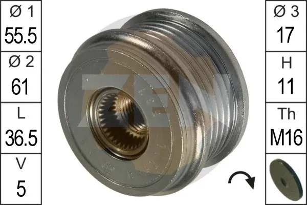 Polia do gerador ZN5376 ERA
