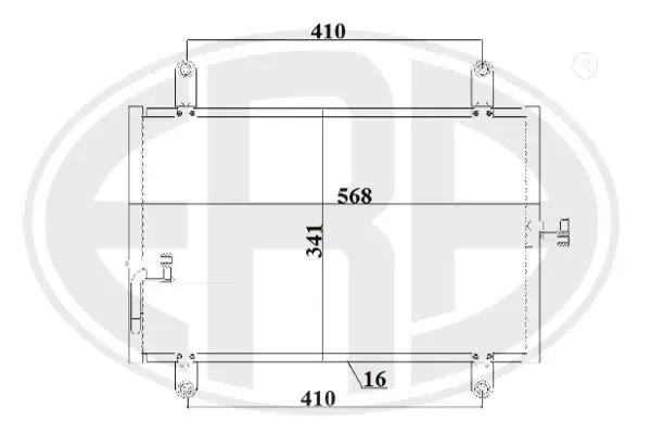 Radiador de aparelho de ar condicionado Fiat Ducato 2 230L
