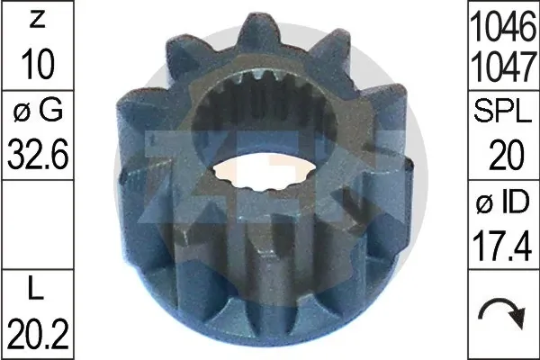 Roda dentada do motor de arranco ZN12812 ERA