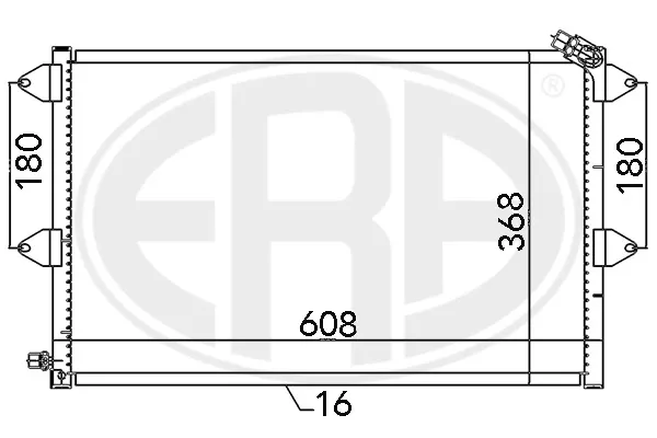 Radiador de aparelho de ar condicionado 667126 ERA