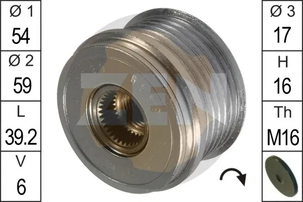 Polia do gerador Fiat 500 312