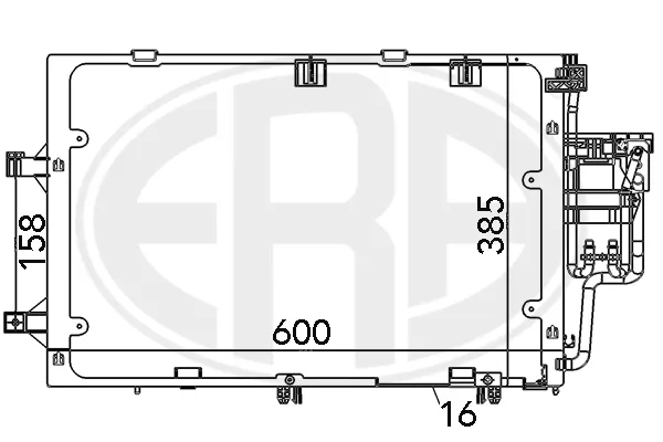 Radiador de aparelho de ar condicionado Opel Corsa F08