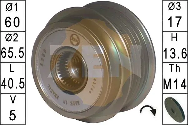 Polia do gerador ZN5588 ERA