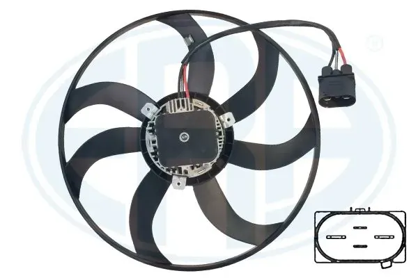 Ventilador elétrico de esfriamento montado (motor + roda de aletas) esquerdo 352120 ERA