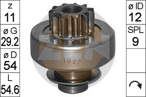 Roda-livre do motor de arranco ZN1023 ERA