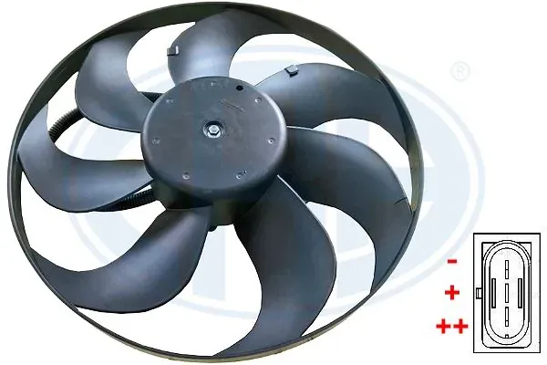Ventilador elétrico de esfriamento montado (motor + roda de aletas) 352028 ERA
