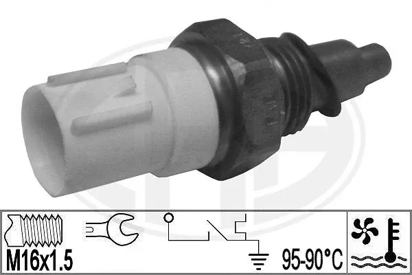 Sensor de temperatura do fluido de esfriamento (de ativação de ventilador do radiador) 330845 ERA