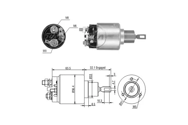Relê retrator do motor de arranco ZM775 ERA