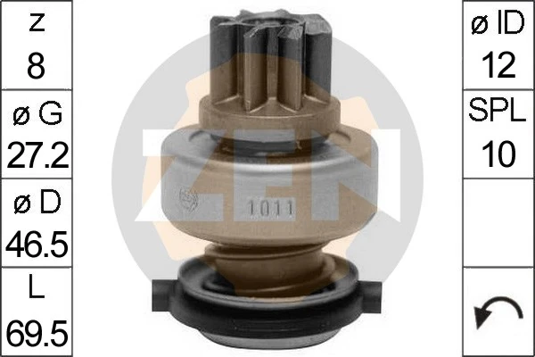 Roda-livre do motor de arranco ZN1011 ERA