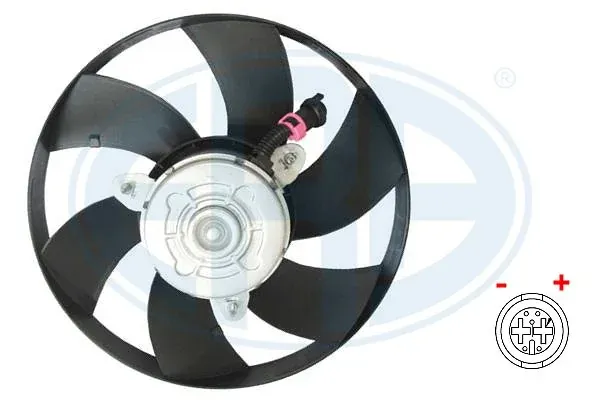 Ventilador elétrico de esfriamento montado (motor + roda de aletas) 352029 ERA