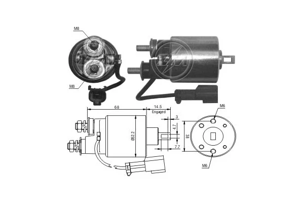 ZM718 ERA relê retrator do motor de arranco