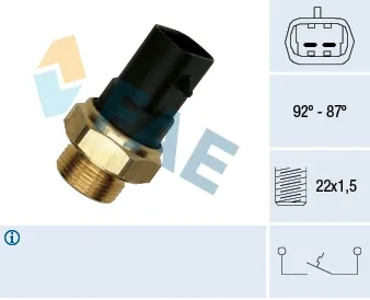 Sensor de temperatura do fluido de esfriamento (de ativação de ventilador do radiador) 37220 FAE