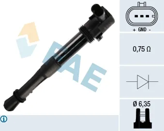 Bobina de ignição 80256 FAE