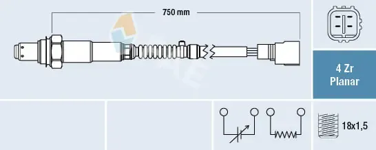 Sonda lambda, sensor de oxigênio 77514 FAE
