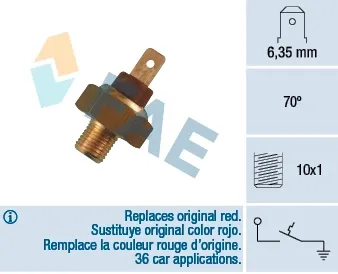 Sensor de temperatura do fluido de esfriamento 35660 FAE