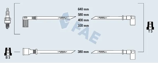 Fios de alta voltagem, kit 85271 FAE