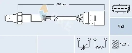 Sonda lambda, sensor de oxigênio depois de catalisador 77436 FAE