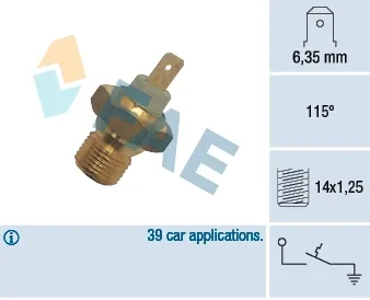 Sensor de temperatura do fluido de esfriamento 35270 FAE