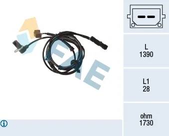 Sensor ABS traseiro esquerdo 78171 FAE