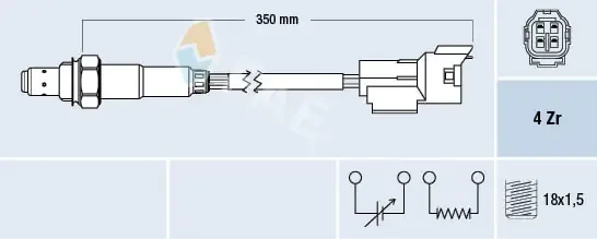 Sonda lambda, sensor de oxigênio 77480 FAE