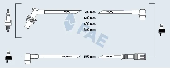 Fios de alta voltagem, kit 85210 FAE