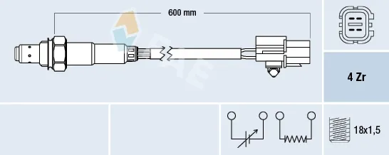 Sonda lambda, sensor de oxigênio depois de catalisador 77688 FAE