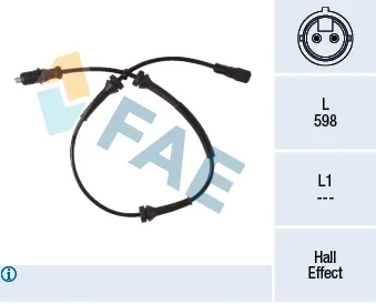 Sensor dianteiro de ABS 78280 FAE