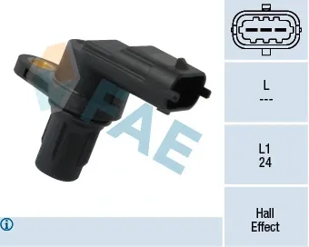 Sensor de posição da árvore distribuidora 79350 FAE