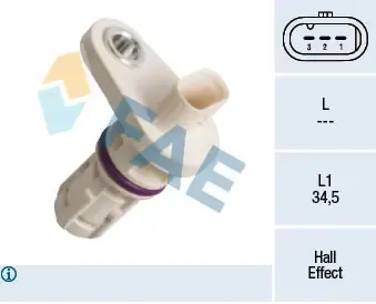 Sensor de posição (de revoluções) de cambota 79395 FAE