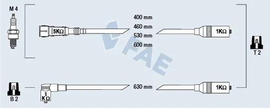 Fios de alta voltagem, kit 85685 FAE