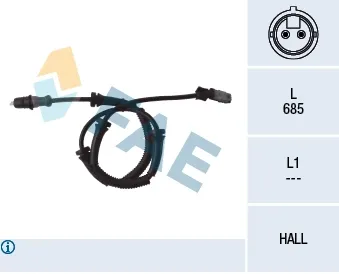 Sensor dianteiro de ABS 78095 FAE