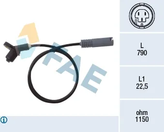 Sensor ABS traseiro 78017 FAE