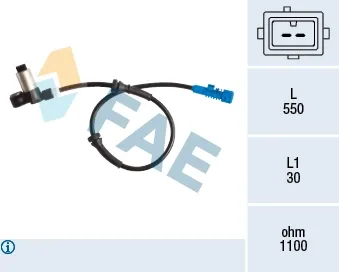 Sensor dianteiro de ABS Citroen Saxo S0, S1