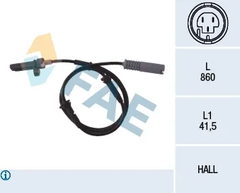 Sensor ABS traseiro 78009 FAE