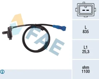 Sensor dianteiro de ABS 78021 FAE