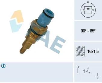 Sensor de temperatura do fluido de esfriamento (de ativação de ventilador do radiador) Toyota Carina 2 T15