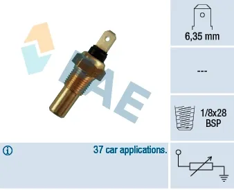 Sensor de temperatura do fluido de esfriamento 31630 FAE