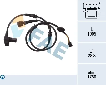 Sensor dianteiro de ABS 78004 FAE