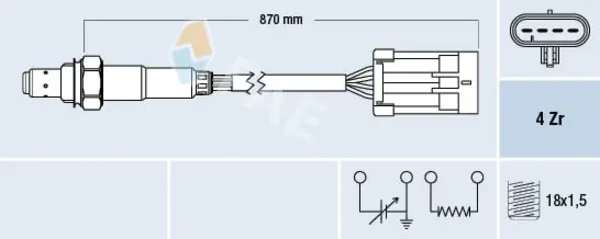 226A04M200 Nissan sonda lambda, sensor de oxigênio
