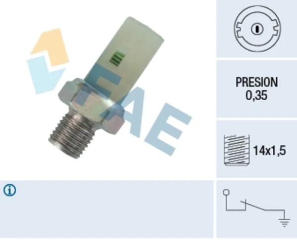 12370 FAE sensor de pressão de óleo