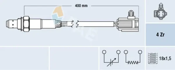 Sonda lambda, sensor de oxigênio para Dodge Caravan (NS)